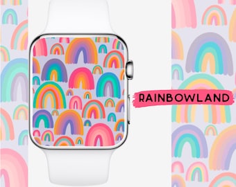 Rainbow Apple Watch Face Wallpaper (Digital Download)
