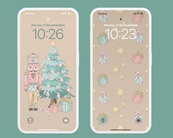 Nutcracker Christmas PHONE WALLPAPER, Cute Christmas IPhone Background Christmas Wallpaper Nutcracker Cute Phone Screen, Instant Download