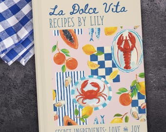 CUSTOM RECIPE BOOK Family Recipe Book Blank Recipe Book Custom Cookbook Recipe Journal Personalized Name Recipe Book Binder