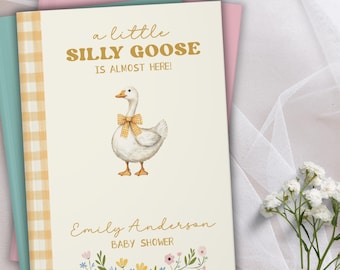 Silly GOOSE BABY SHOWER Guest Book Personalized Decorations Baby Memory Book Wishes for Baby Keepsake Book Advice for Baby Parents to Be