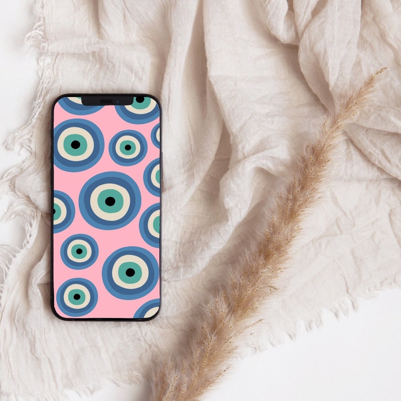 Lucky Eye Evil Eye Iphone Wallpaper Digital Download Etsy