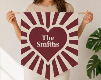 Last Name Sign Wedding Banner, Wedding Name Banner, Wedding Decor, Custom Wedding Sign
