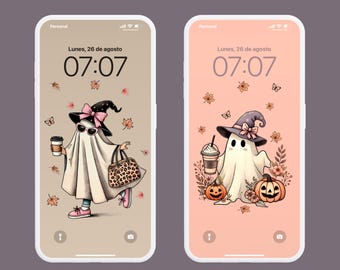 Fondos de pantalla de otoño para teléfono, fondo de pantalla de HALLOWEEN para iPhone, conjunto de fondos de pantalla de otoño para teléfono, lindo fondo de pantalla espeluznante para teléfono, fondo de pantalla espeluznante para teléfono