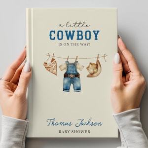 Personalized Cowboy Baby Shower Guest Book: Western Theme Keepsake