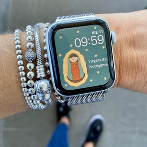Guadalupe Wallpaper Catholic Jewelry Charm, Guadalupe, Our Lady of Guadalupe, Apple Watch Face Wallpaper, Digital Download, JPG