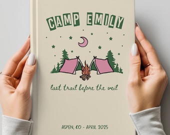 CAMP BACHELORETTE BOOK Camping Bachelorette Party Keepsake Scrapbook Camp Bach Photo Album Guest Book Camp Bachelor Wedding Camp Memory book