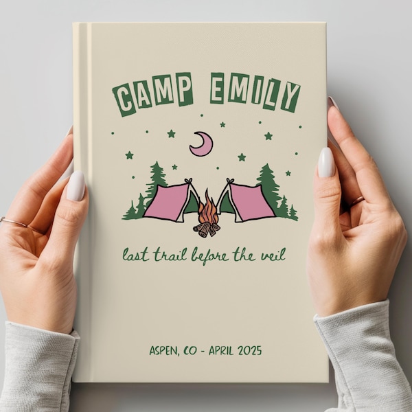 CAMP BACHELORETTE BOOK Camping Bachelorette Party Keepsake Scrapbook Camp Bach Photo Album Guest Book Camp Bachelor Wedding Camp Memory book