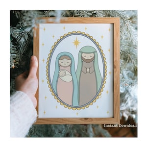 Christmas Nativity Print, Nativity Picture, Nativity Print, Nativity Scene Poster, Christmas Print, Christmas Decir, Digital Print