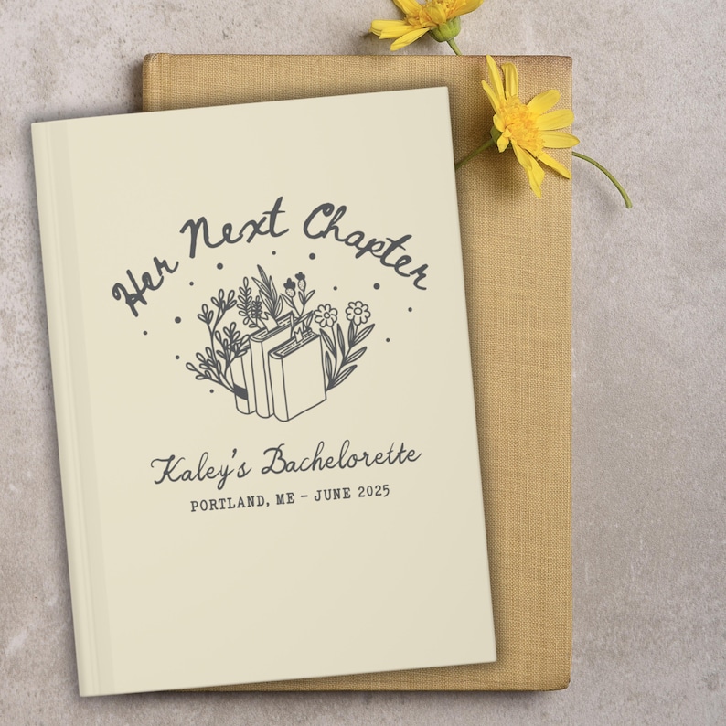 NEXT CHAPTER Bridal Shower Guest Book Customized Letters to Bride Book ...