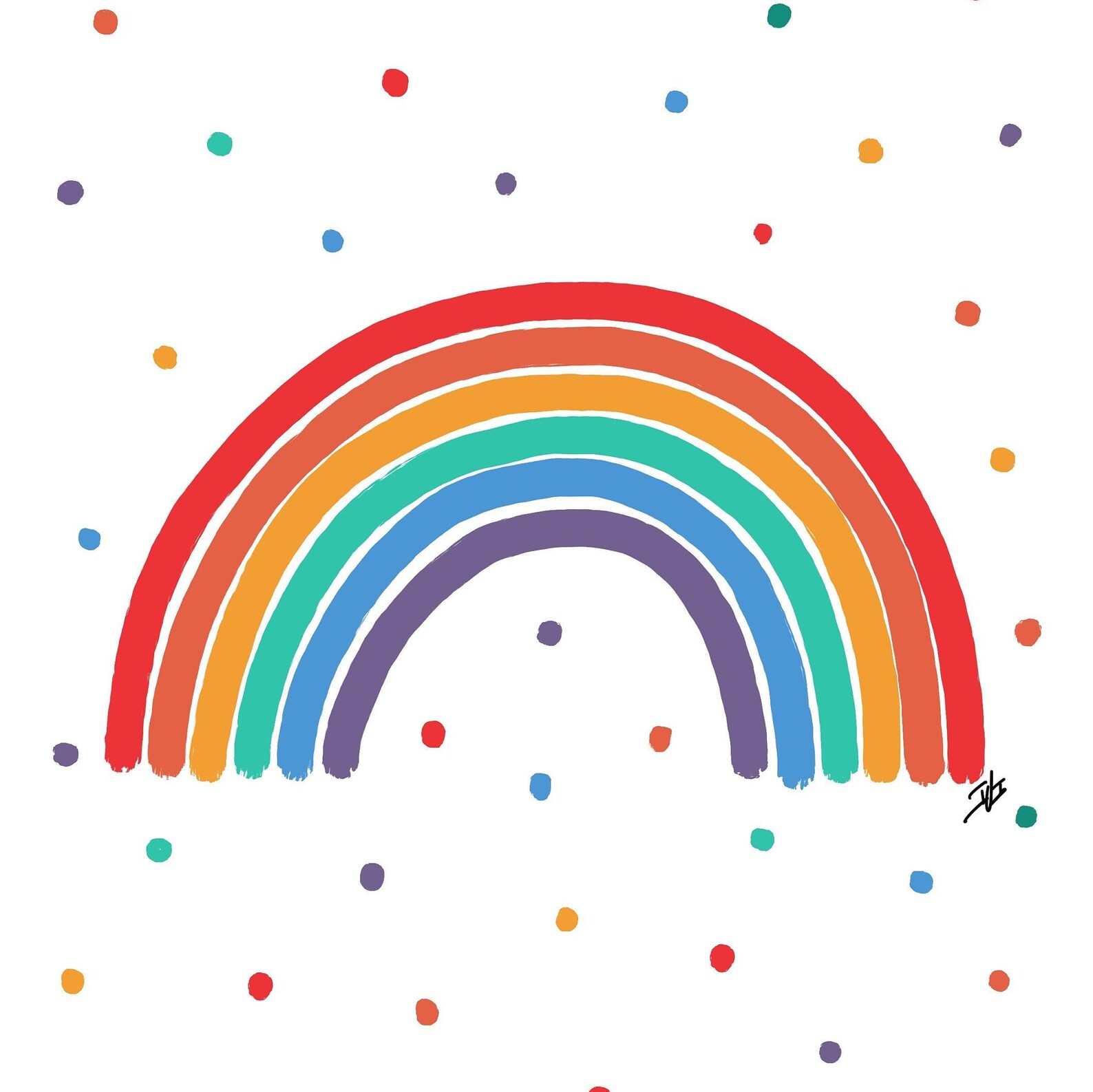 Rainbow print rainbow printable rainbow wall art nursery | Etsy