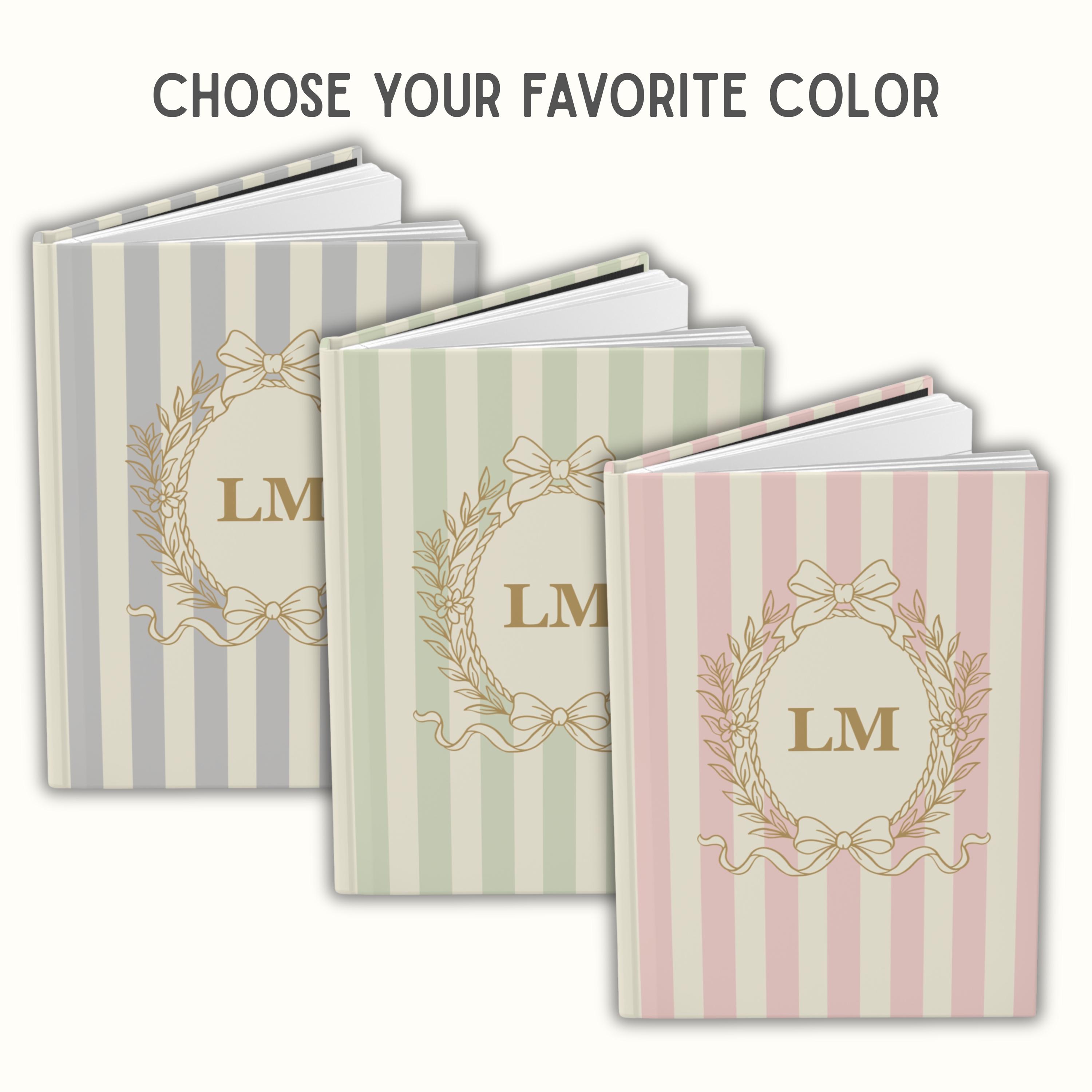 Example Journal With Initals Monogram Journal Initials Notebook Custom Diary Personalized Gift ...