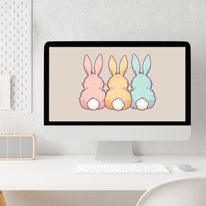 EASTER DESKTOP WALLPAPER Background Bunny Wallpaper Cute Pastel