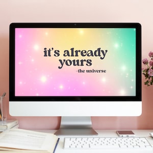 MOTIVATI0NAL DESKTOP WALLPAPER Spiritual Manifestation desktop wallpaper, Manifest aesthetic Mac Background Gradient Laptop Digital Download