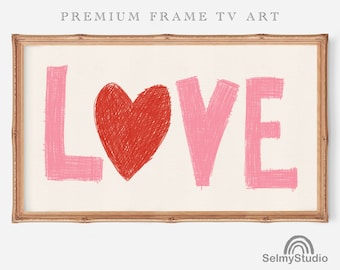 Samsung FRAME Tv Art VALENTINES Day, Frame Tv Art LOVE Digital Download
