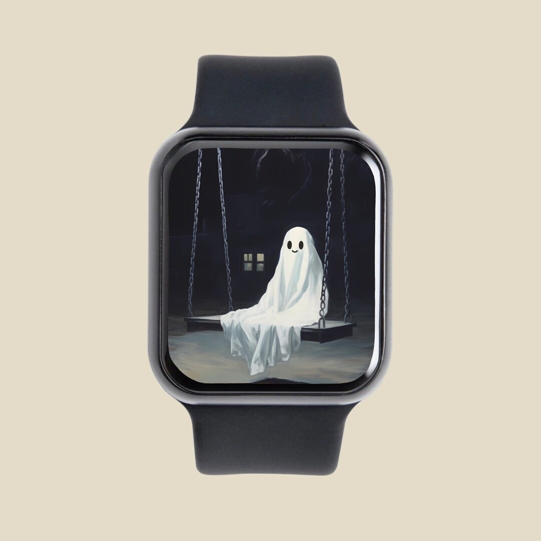 Halloween Apple Watch Face Wallpaper Funny Ghost, Apple Watch Charm