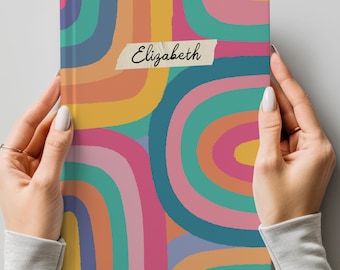 GIRLS JOURNAL Rainbow Personalized Notebook Kids Custom Gift Cute Journal Girl Teen Journal for Girl Niece Gift from Aunt Daughter Journal