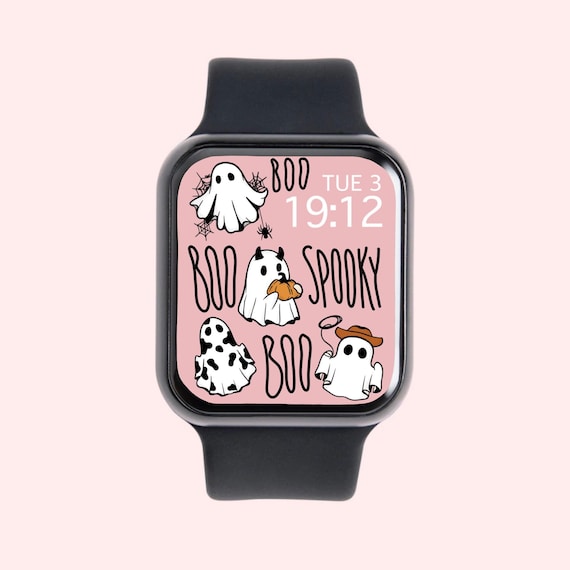 Fondo de pantalla de Apple Watch Face HALLOWEEN Apple Watch Face Halloween Ghost Fondo de reloj Reloj fantasma descarga digital jpg Etsy Espana