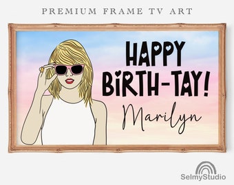 TAYLOR Birthday SWIFT CUSTOM Samsung Frame Tv Art Taylor Swift Birthday, Eras Tour Party Tv Art Decor