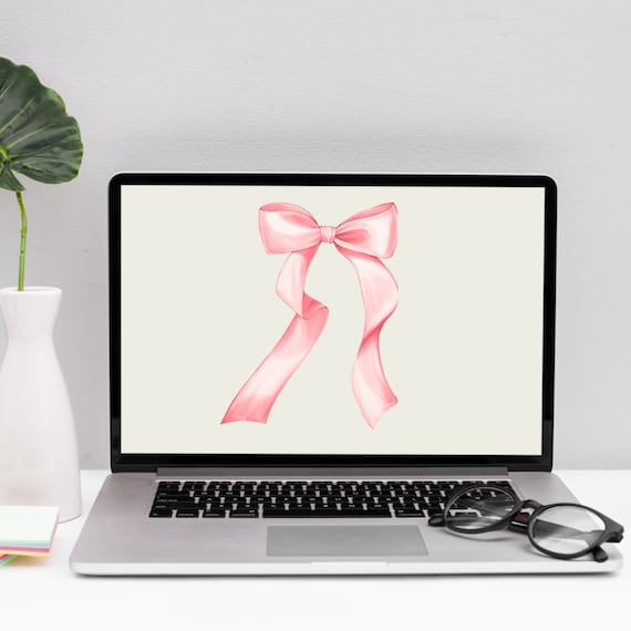 Pink Bow Wallpaper Coquette Aesthetic Pink Ribbon Bow Desktop Wallpaper  Girly Laptop Background Coquette Screensaver -  Sweden