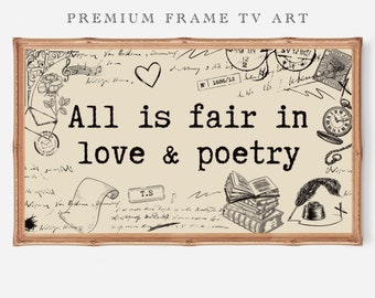 Taylor SWIFT FRAME Tv, All is Fair in Love and Poetry, Taylor Swift Tv Art, TTPD Frame tv,  Swiftie Birthday Party