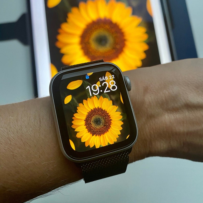 SUNFLOWER Apple Watch Wallpaper for Your Apple Watch Face Etsy