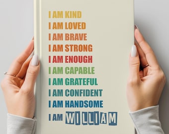 Journal for Boys Personalized Affirmations : Custom Name Kids Notebook