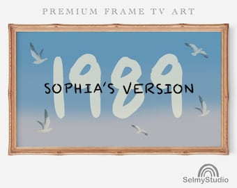 Personalized Taylor’s Version FRAME TV ART Eras Inspired Music Fan Tv Art Swifty Birthday Gift Idea