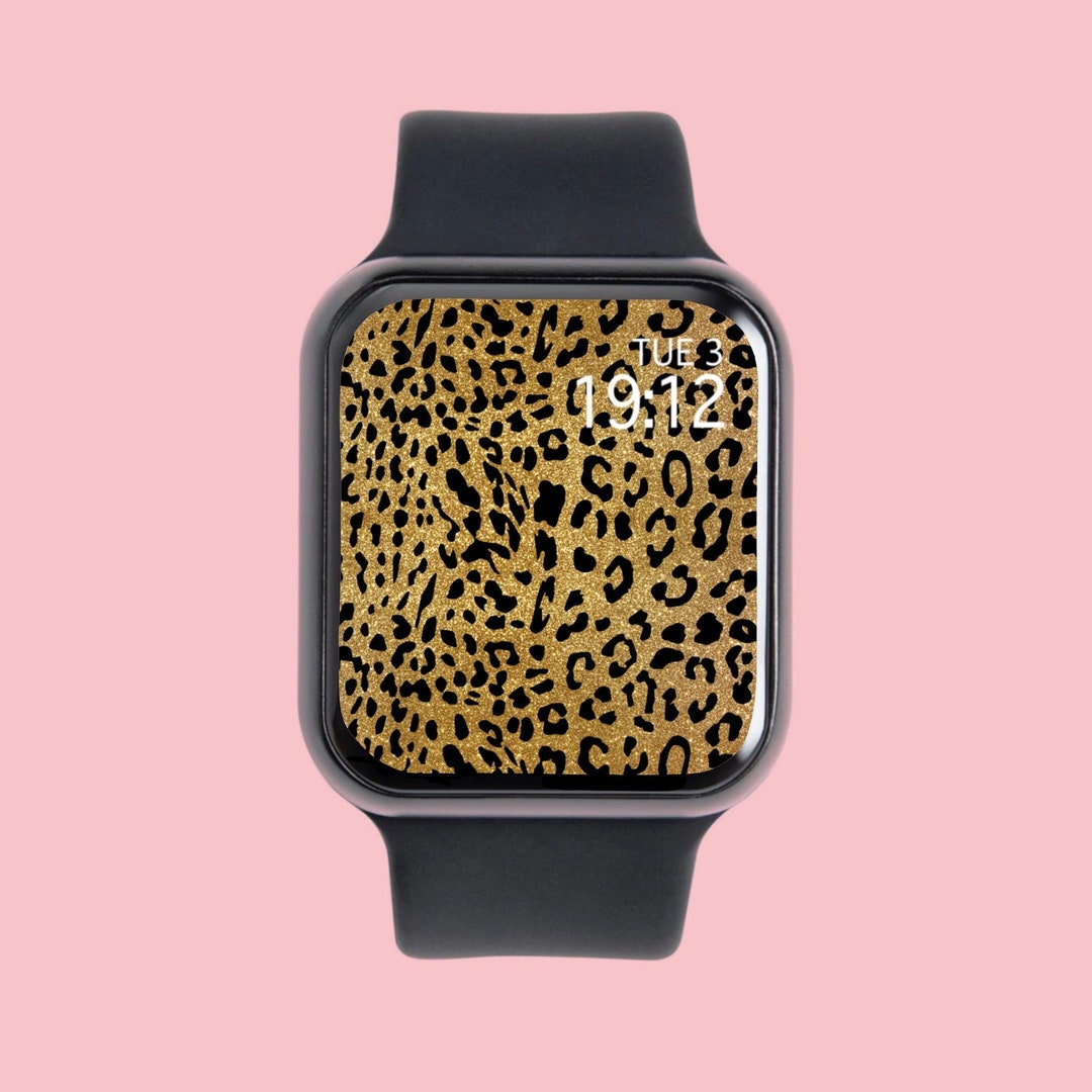 Apple Watch Wallpaper LEOPARD, Apple Watch Wallpaper Gold Leopard