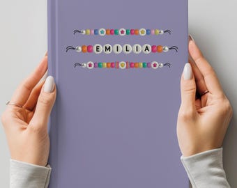 Gifts for Teenage Girls Personalized Journal: Custom Name Friendship Bracelet
