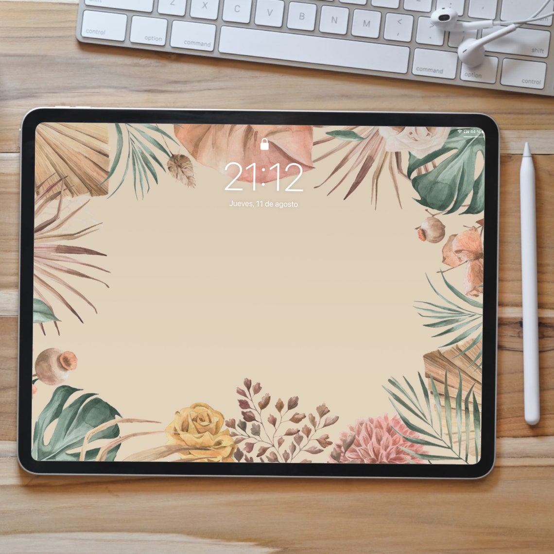 Ipad Wallpaper Floral Ipad Wallpaper Watercolor Ipad Etsy