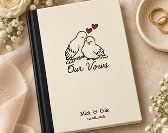 Vow Books Custom His and Her Vow Books Modern Wedding Keepsake Personalized Romantic Wedding Ceremony Gift
