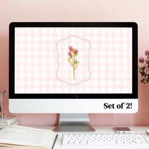 Spring Desktop Wallpaper Floral Computer Background Floral Cute Wallpaper Digital Laptop Wallpaper Instant Download
