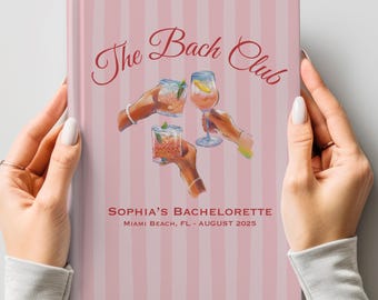 Custom Bachelorette Party Guest Book: Bach Club Memory Scrapbook