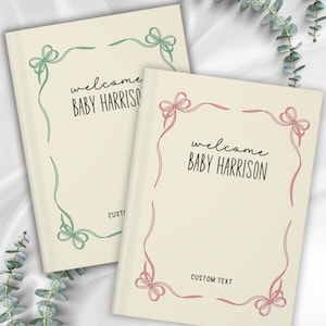 Baby Shower Guest Book Welcome Baby Journal Custom Guest Book Personalized Name Journal Wishes for Baby Advice for Parents Baby Advice