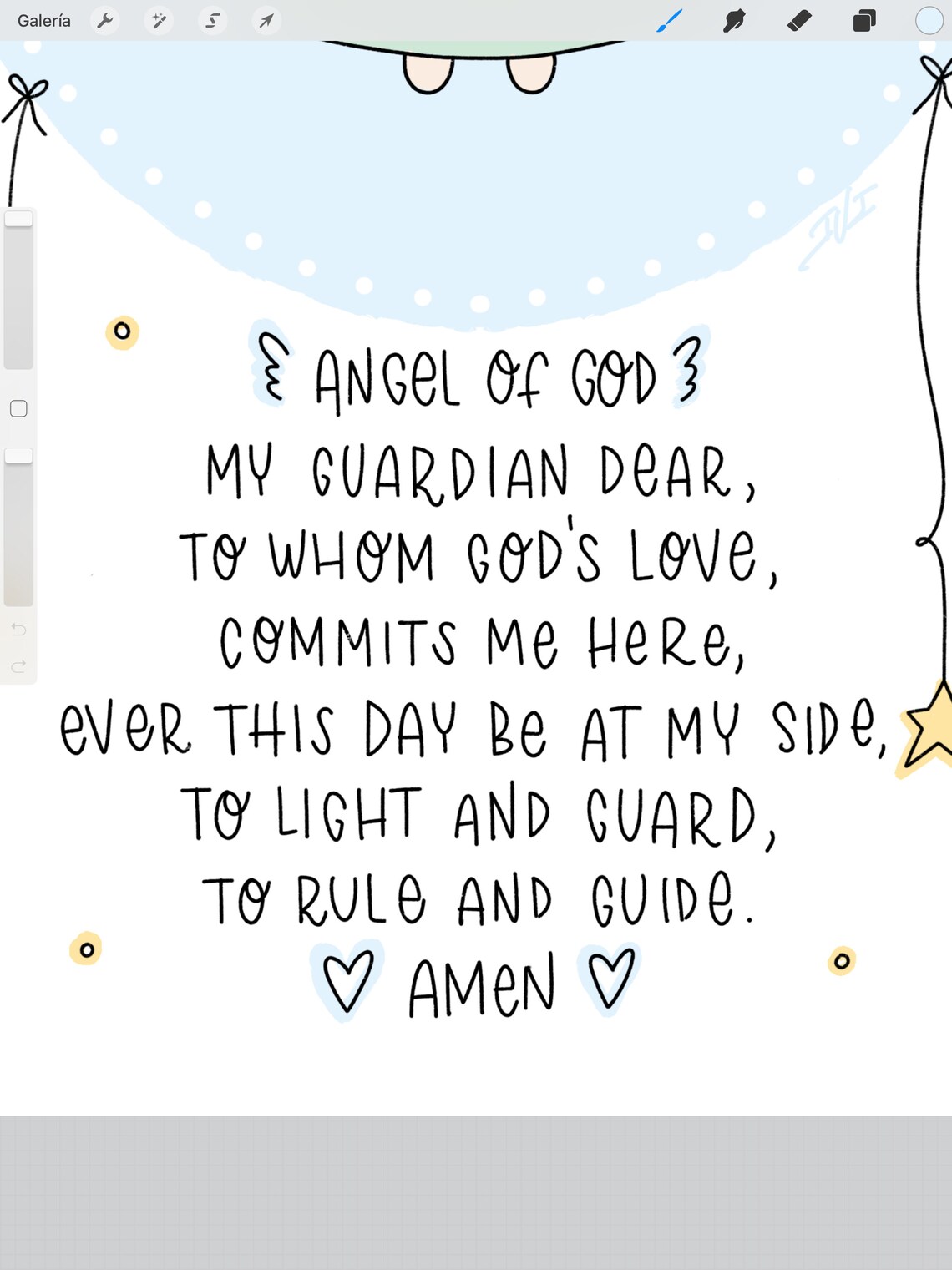 Angel of God My Guardian Dear Prayer Digital Download Angel Etsy