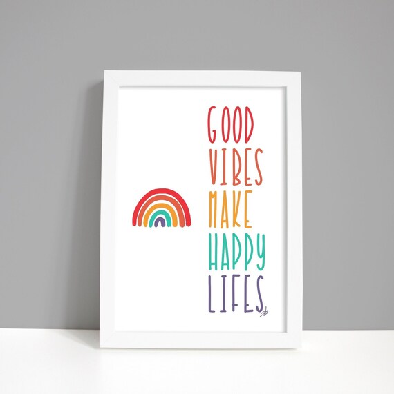 Good Vibes Wall Art Wall Art Prints Good Vibes Print Etsy