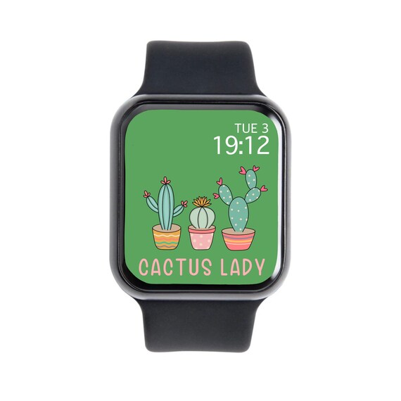Apple WATCH WALLPAPER Cactus Lady Digital Download JPG Etsy