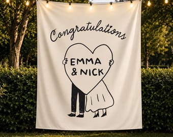 Personalized Wedding Welcome Sign, Custom Wedding Signage, Reception decor, Wedding Banner