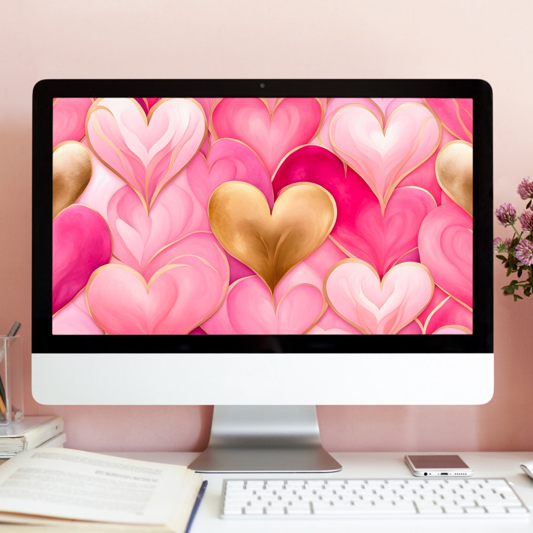 PAPEL DE ESCRITORIO DE SAN VALENTÍN, Fondo de pantalla de corazones, Fondo  de pantalla de computadora portátil de San Valentín, Fondo de computadora  ..., image size:1080x1080