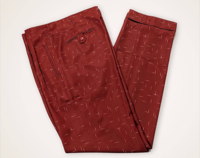Killer Rockabilly Brown Flecks Drop Loop Pants