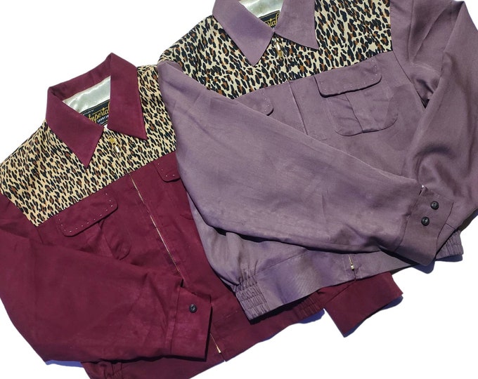 WILD! Rockabilly Rayon Leopard Tone Ricky Jacket Imperial