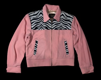 Rockabilly Gabardine Ricky Jacket Pink Safari