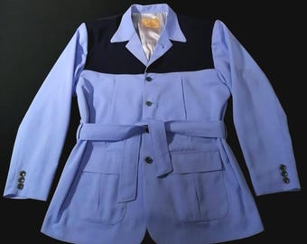 VINTAGE 1950s Buck Skein Joe Gabardine Car Coat Jacket / Hollywood