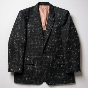 The Ritz svart Windowpane Fleck sportjacka i Imperial-stil
