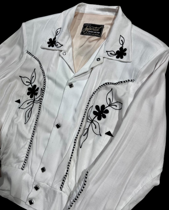 愛用 Jacket Western Gabardine Roses Rockabilly Tumble and ジャケット・アウター