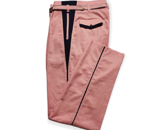 Two Tone Pistol Pants Pink Dark Navy VLV Imperial
