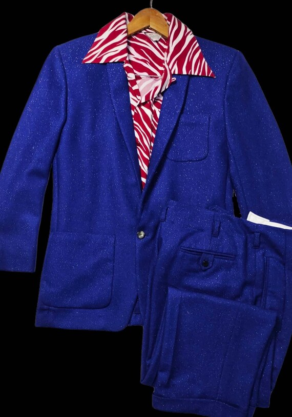 Men's Electric Blue Imported Suit