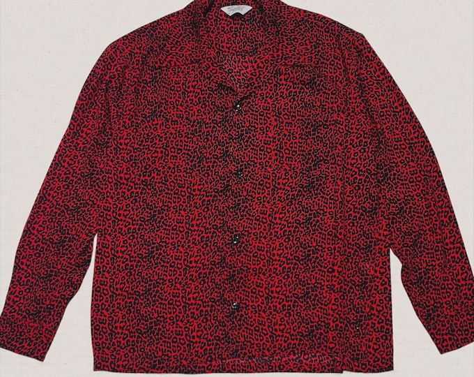 READY STOCK - Harlem Nocturne Leopard Print Rayon Shirts Series