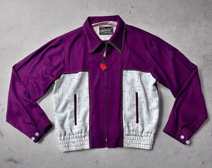 Purple Rayon Two Tone Rockabilly Jacket Killer