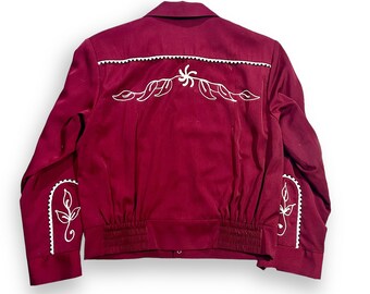 ギャバジン ウエスタンジャケット ローズ＆タンブル ロカビリー